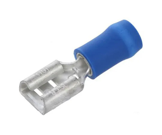 63-4964-73 JST FVDDF Series Blue Insulated Crimp Receptacle, 6.35 x 0.8mm, 1mm² to 2.6mm², 16AWG to 14AWG FVDDF2-250A