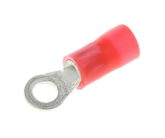 63-5000-38 TE Connectivity PLASTI-GRIP Series Insulated Crimp Ring Terminal, M3 Stud Size, 0.26mm² to 1mm² Wire Size, Red 170780-1