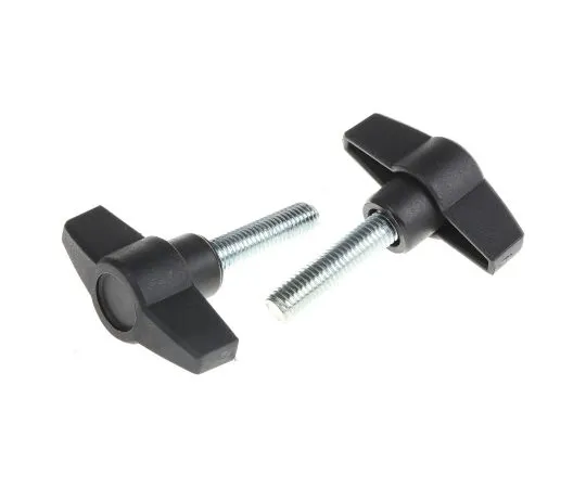 63-6567-75 RS PRO Black Wing Clamping Knob, M10 169-339