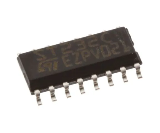 63-4961-03 STMicroelectronics ST232CDR, Line Transceiver, RS-232 2-TX 2-RX, 5 V, 16-Pin SOP ST232CDR