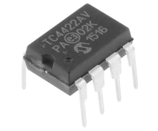 63-5091-08 Microchip TC4422AVPA Low Side MOSFET Power Driver, 10A 8-Pin, PDIP TC4422AVPA