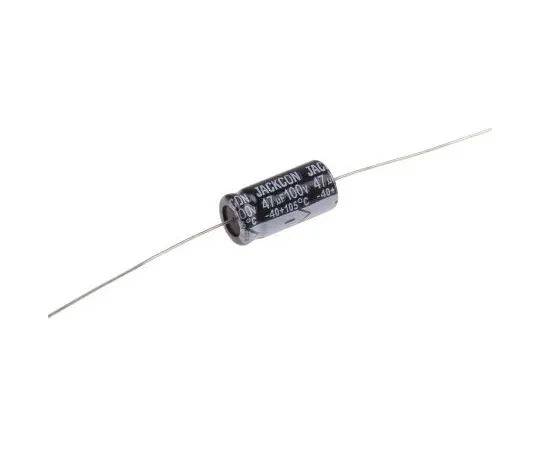 63-4990-03 RS PRO 47μF 100V dc Aluminium Electrolytic Capacitor, Through Hole 10 (Dia.) x 21mm +105°C 10mm 21mm 707-6512