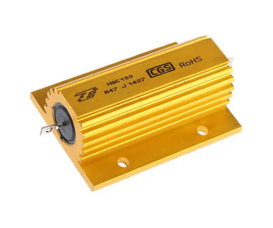 63-5020-64 TE Connectivity HSC100 Series Aluminium Ho***d Solder Lug Wire Wound Panel Mount Resistor, 470mΩ ±5% 100W HSC100R47J