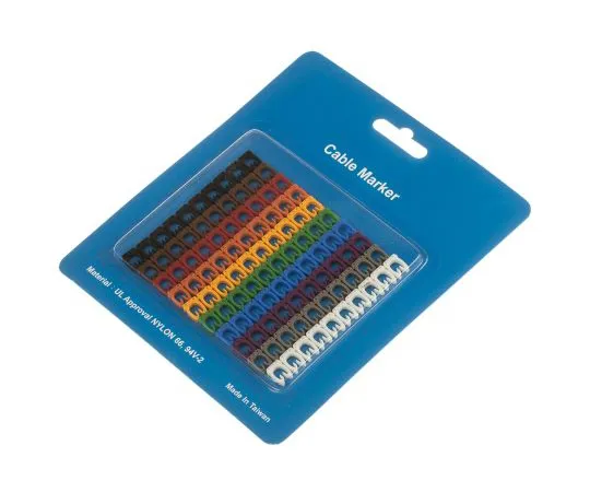 63-5125-94 RS PRO Clip On Cable Marker, Pre-printed 0 → 9 Black, Brown, Green, Grey, Orange, Red, Violet, White, Yellow 812-1225