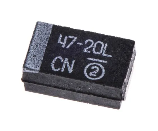 63-4959-34 Vishay Tantalum Capacitor 47μF 20V dc MnO2 Solid ±10% Tolerance 293D Series 293D476X9020D2TE3