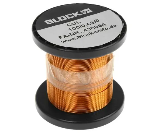 63-5093-16 Block Single Core 0.63mm diameter Copper Wire, 28m Long CUL 100/0,63
