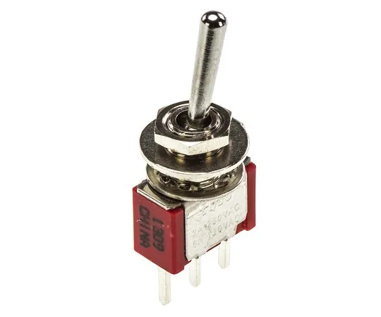 63-4997-65 TE Connectivity Single Pole Double Throw (SPDT) Toggle Switch, (On)-Off-(On), PCB 3-1825137-7