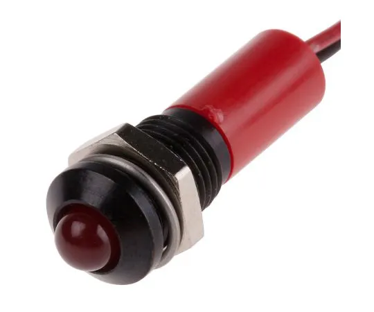 63-5024-10 RS PRO Red Indicator, 24 V dc, 8mm Mounting Hole Size, Lead Wires Termination, IP67 723-9549