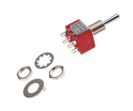 63-5035-72 RS PRO Double Pole Double Throw (DPDT) Toggle Switch, (On)-Off-(On), Panel Mount 734-7044