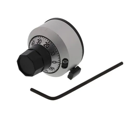 63-5038-08 Bourns Potentiometer Knob, Dial Type, 22.2mm Knob Diameter, Chrome, 6mm Shaft H-22-6M