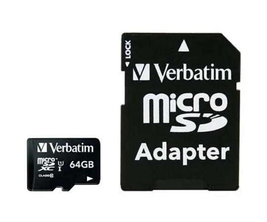 63-5159-60 Verbatim 64 GB MicroSDXC Card Class 10 44084
