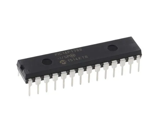 63-5117-30 Microchip PIC16F1788-I/SP, 8bit PIC Microcontroller, 32MHz, 16384 words Flash, 28-Pin SPDIP PIC16F1788-I/SP