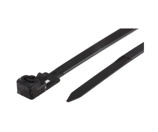 63-5124-41 RS PRO Black Nylon Releasable Cable Tie, 125mm x 4.5 mm 811-1795