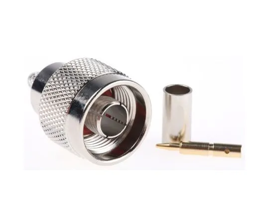 63-5066-39 RS Pro 50Ω Straight Cable Mount N Type Connector, Plug, Crimp, Solder Termination, 0 → 11GHz, RG58 758-1600