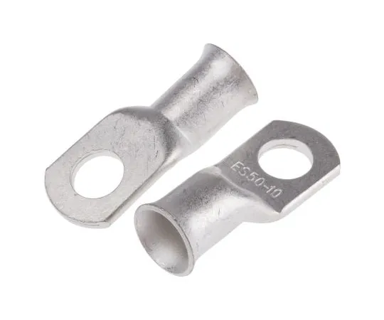 63-5142-08 RS PRO Uninsulated Tubular Ring Terminal, 10mm Stud Size, 50mm² to 50mm² Wire Size 841-7633