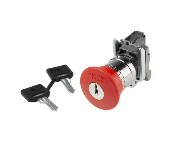 63-5109-87 Schneider Electric Harmony, Red, Key Reset 40mm Mushroom Head Emergency Button XB4BS9442
