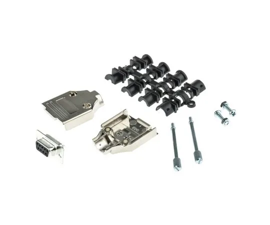 63-5100-63 MHDTPK Series, 9 Way D-Sub Socket Connector Kit With Hood and Inserts MHDTPK9-DB9S-K