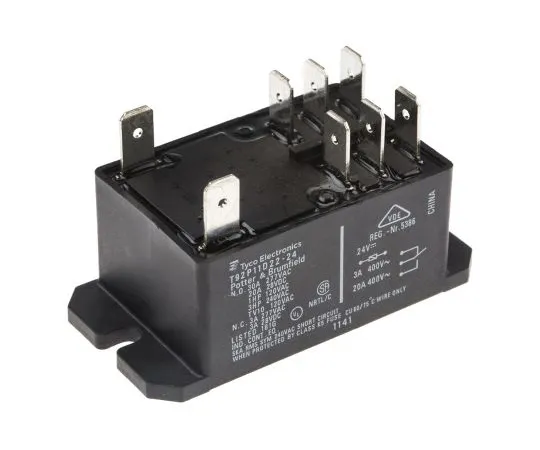 63-5049-90 TE ConnectivityT92 DPDT Non-Latching Relay PCB Mount, 24V dc Coil, 30A 5-1393211-4