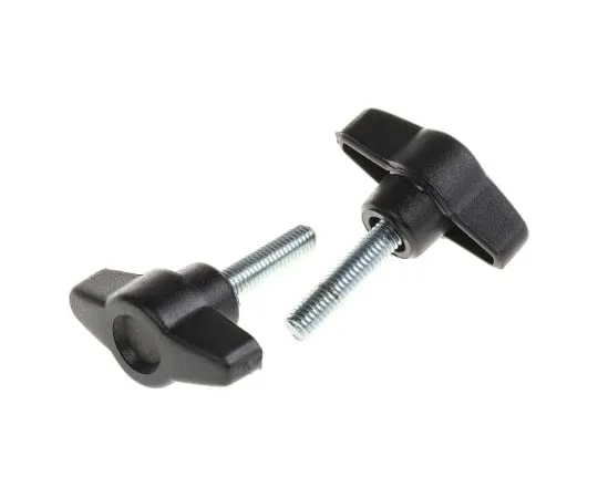 63-6567-70 RS PRO Black Wing Clamping Knob, M6 169-288
