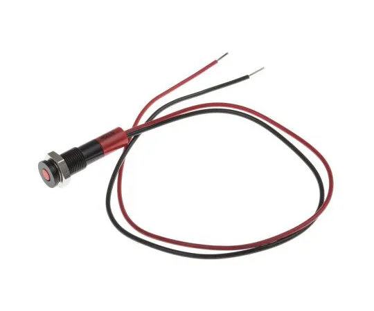 63-4978-05 RS PRO Red Indicator, 24 V dc, 6mm Mounting Hole Size, Lead Wires Termination, IP67 700-1873
