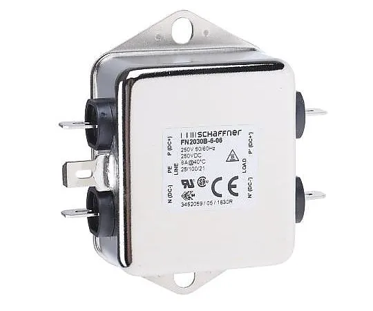 63-4992-89 Schaffner FN2030 Series 6A 250 V ac 400Hz Flange Mount RFI Filter, with Tab Terminals FN2030B-6-06