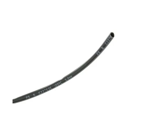 63-4979-49 RS Pro Black No Heat Shrink Tubing 3.2mm Sleeve Dia. x 10m Length 2:1 Ratio 700-4630