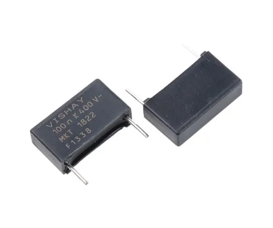 63-6550-20 Vishay 100nF Polyester Capacitor PET 200 V ac, 400 V dc ±10% MKT 1822 Series Through Hole MKT1822-410/405