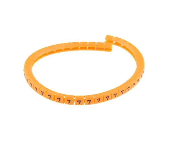 63-5125-97 RS Pro Snap On Cable Marker, Pre-printed 7 Black on Orange 3 → 3.4mm Dia. Range 812-1278