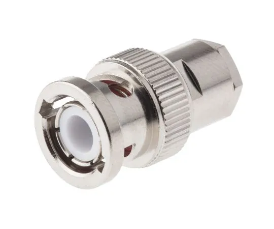 63-4980-97 Amphenol Straight 50Ω Cable Mount BNC Connector, Plug, Nickel, Clamp Termination, RG174/U, RG188 A/U, RG316/U B1141C1-NT3G-5-50