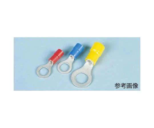 63-4964-91 JST FV Series Insulated Crimp Ring Terminal, 4mm Stud Size, 1mm² to 2.6mm² Wire Size, Blue FVWS2-4