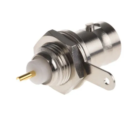 63-4981-14 Amphenol Straight 75Ω Panel Mount Bulkhead Fitting BNC Connector, jack, Nickel, Solder Termination B6351B1-ND3G-75