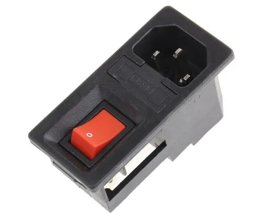 63-5125-19 RS Pro C14 Snap-In IEC Plug Male, 6A, 250 V ac, F*** Size 5 x 20mm 811-7222
