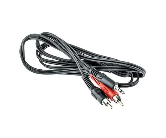 63-5174-36 RS PRO 1m RCA Cable Male RCA x 2 to 3.5 Stereo Jack Black 909-7117