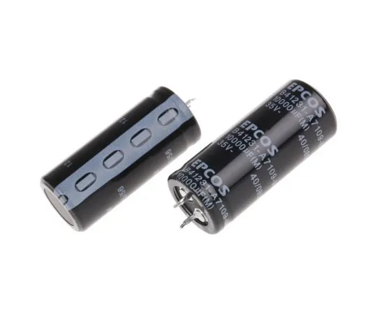 63-5086-16 EPCOS 10000μF 35V dc Aluminium Electrolytic Capacitor, Through Hole 22 (Dia.) x 50mm +85°C 22mm 10mm B41231A7109M000