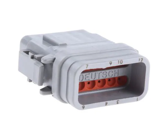 63-5025-70 Deutsch DTM Series, 2 Row 12 Way Plug Connector, with Crimp Termination Method DTM0612SA-E007