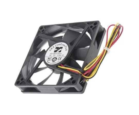 63-5102-24 ARX CeraDyna Series Axial Fan, 80 x 80 x 15.3mm, 61m³/h, 2.52W, 12 V dc FD1280-A1051C3AL