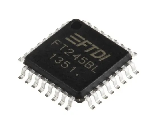 63-4963-20 FTDI Chip FT245BL, FIFO Memory, Single, Bi-Directional, 3 → 5.25 V, 4.35 → 5.25 V, 32-Pin LQFP FT245BL