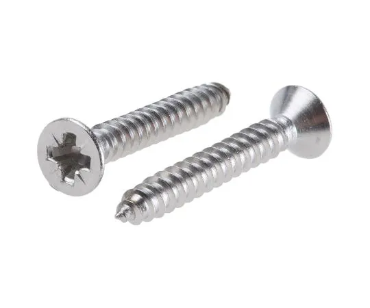 63-6571-38 RS PRO Plain Stainless Steel Countersunk Head Self Tapping Screw, N°No. 6 x 1in Long 25mm Long 180-651