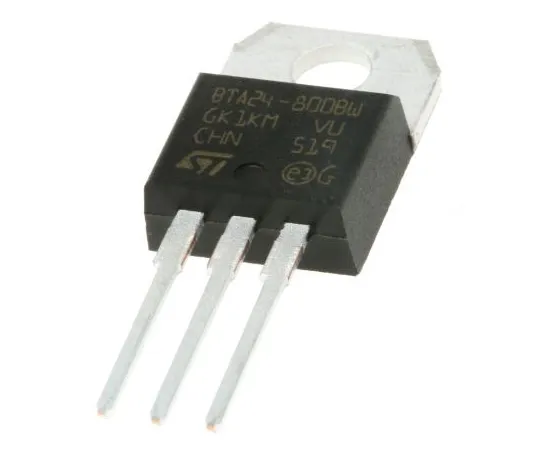 63-5108-18 BTA24-800BWRG 25A, 800V, TRIAC, Gate Trigger 1.3V 100mA, 3-pin, Through Hole, TO-220AB STMicroelectronics BTA24-800BWRG