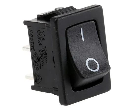 63-5012-67 TE Connectivity Single Pole Single Throw (SPST), Latching Rocker Switch Panel Mount PRASA1-16F-BB0BW