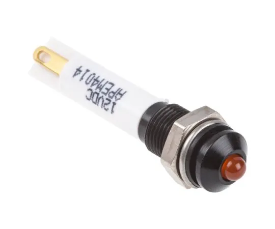 63-5143-48 RS PRO Orange Indicator, 21.6 → 26.4 V dc, 6mm Mounting Hole Size, Solder Lug Termination, IP67 843-2442