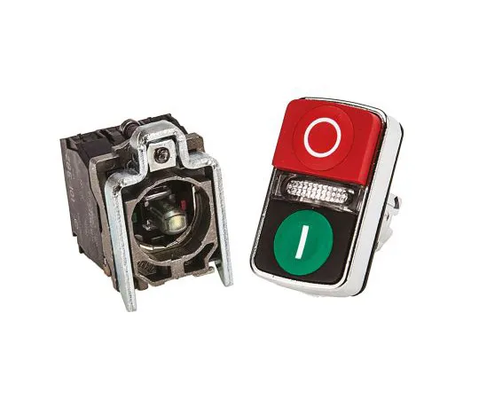 63-4993-37 Schneider Electric, Harmony XB4 Illuminated Red/Green Rectangular Push Button, NO/NC, 22mm Spring Return Screw XB4BW73731B5