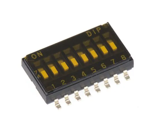 63-5159-17 8 Way Surface Mount DIP Switch SPST, Flush Slide Actuator DHA-08T-Q