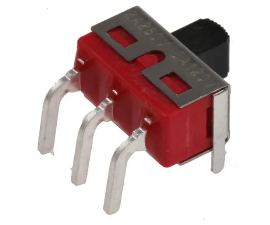 63-5036-32 PCB Slide Switch Single Pole Double Throw (SPDT) Latching 5 A @ 28 V dc Side 734-7296