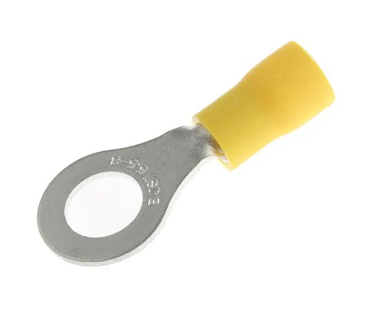 63-4964-96 JST FV Series Insulated Crimp Ring Terminal, M8 (5/16) Stud Size, 2.6mm² to 6.6mm² Wire Size, Yellow FVWS5.5-8(LF)