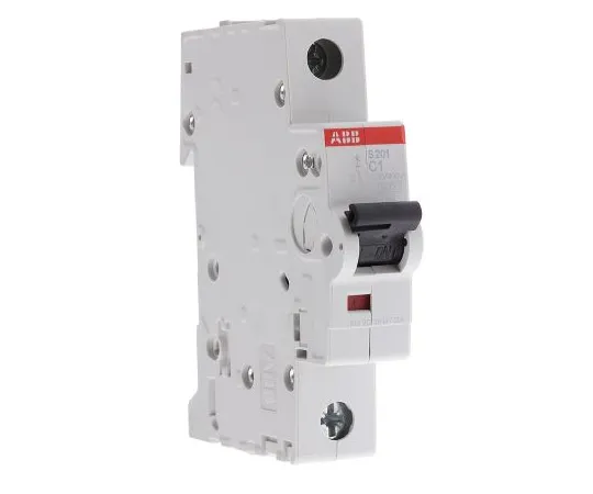 63-5050-34 ABB System M Pro S200 MCB Mini Circuit Breaker 1P, 1 A, 6 kA, Curve C S201-C1