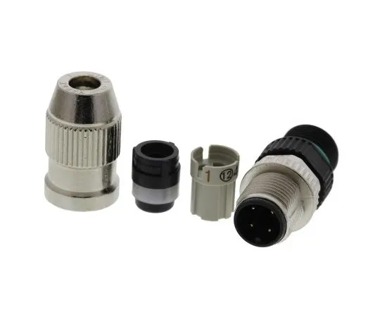 63-4988-90 Harting Harax M12 Series M12 Cable Mount Connector, 4 contacts Plug 21031111405