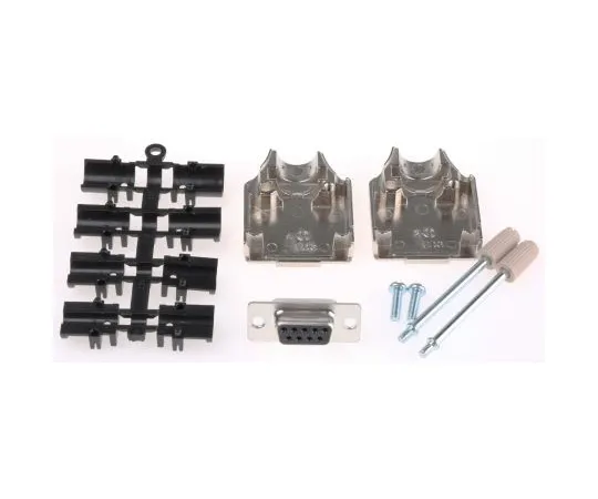 63-5080-69 9 Way D-Sub Socket Connector Kit With Assembly, Contact Insert, D-sub Socket Connector, Full Metal Jack Screws, Hood, MHDTZK9-DM9S-K