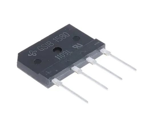63-4979-88 Vishay GSIB1580-E3/45, Bridge Rectifier, 3.5A 800V, 4-Pin GSIB-5S GSIB1580-E3/45