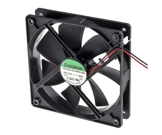 63-5124-71 Sunon HAC Series Axial Fan, 120 x 120 x 25mm, 93m³/h, 1.9W, 12 V dc HAC0251S4-000U-999